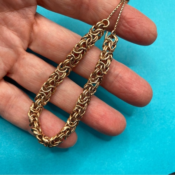 Goldtone Mesh Chain Slider Bracelet - Picture 9 of 9